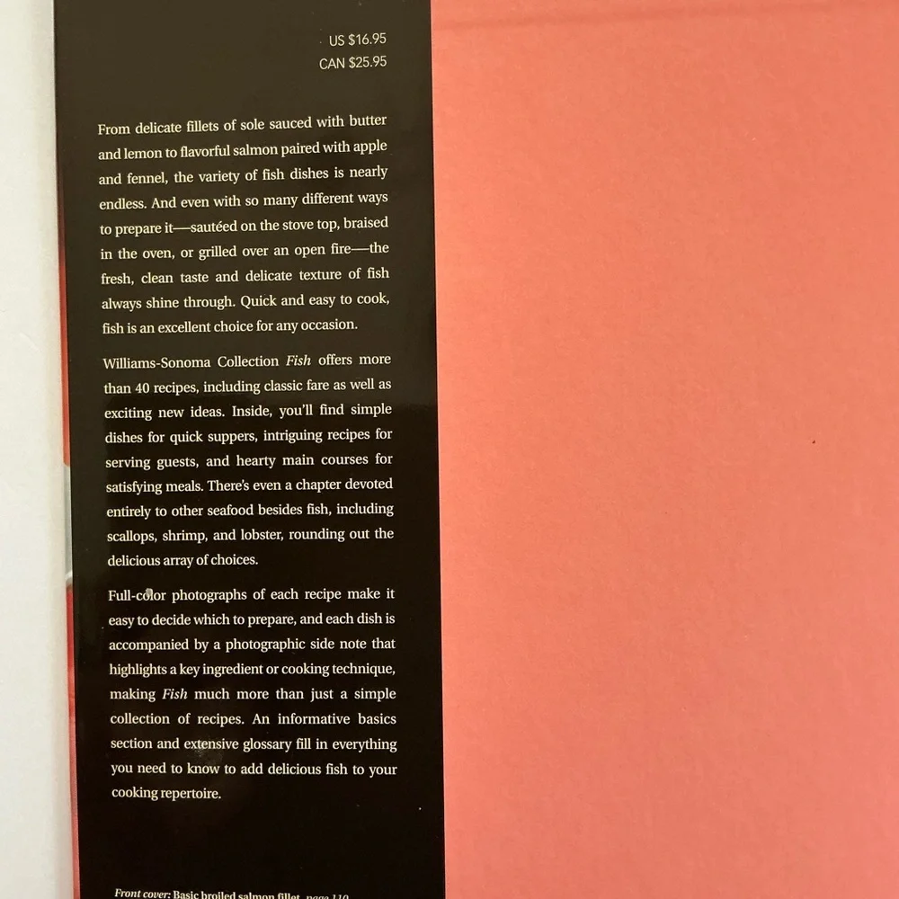 Williams-Sonoma Collection: Fish Cookbook HardCover Recipe Book